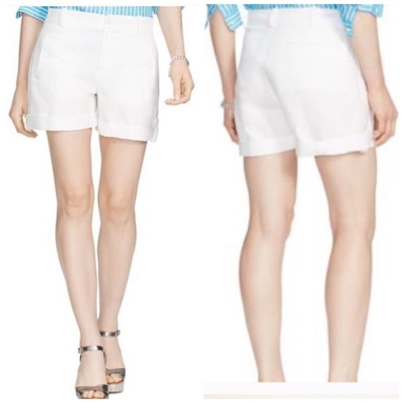 Lauren Ralph Lauren Pants - Lauren Ralph Lauren white linen blend shorts